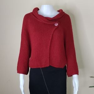 Retro Look Sweater 3/4 Sleeve Super Soft Burgundy